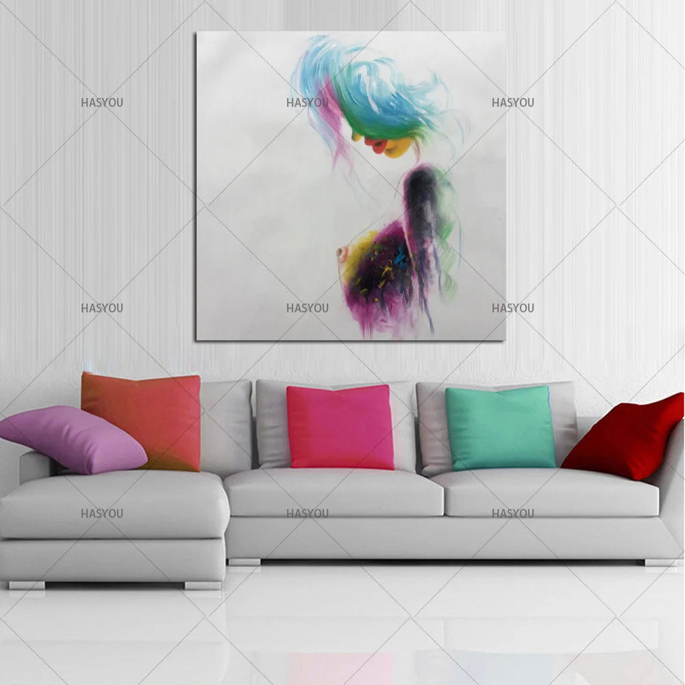 Новая современная живопись обнаженного цвета ручная роспись уникальные идеи