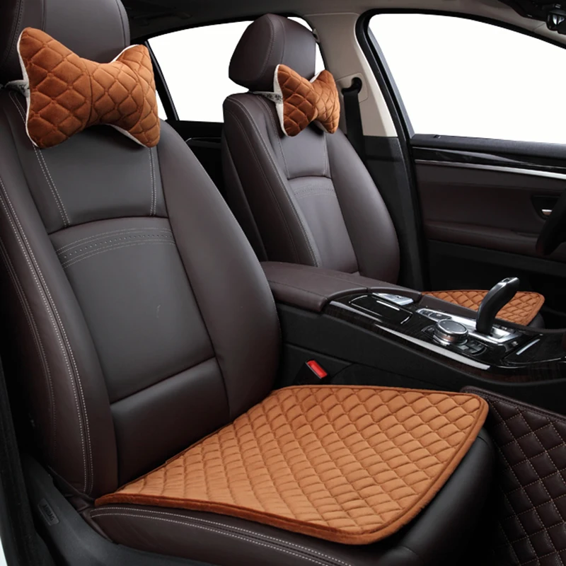 Автомобильные плюшевые чехлы на сиденья для Volkswagen vw passat b5 b6 b7 polo 4 5 6 7 golf tiguan