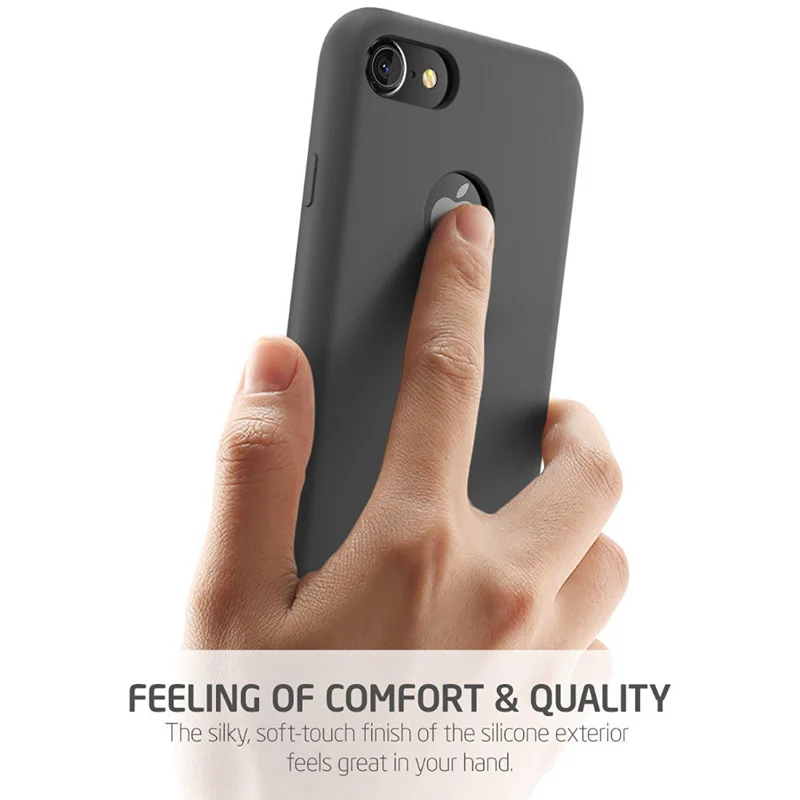 Voguery тонкий матовый силикона силиконовый чехол для iPhone 7 6S 6 плюс кожи Карамельный
