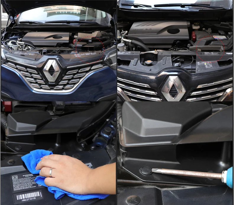 Lsrtw2017 abs автомобильный двигатель на входе воздуха Защитная крышка для renault koleos kadjar