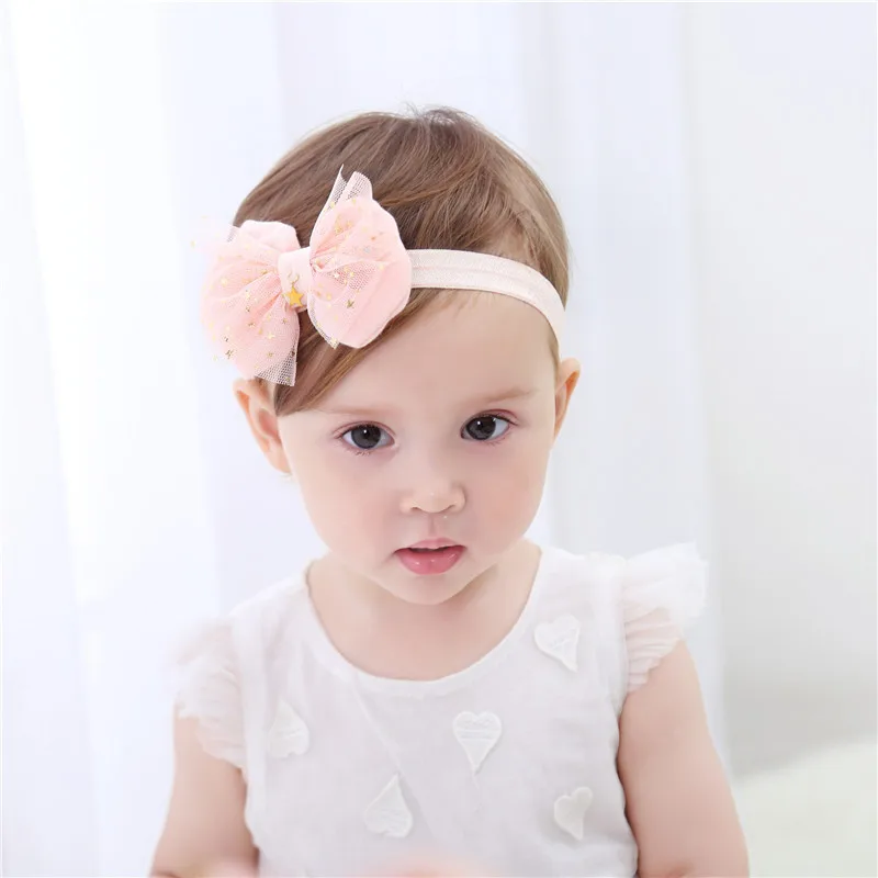 Повязка на голову с бантом в виде пятиконечной звезды 1 шт.|lace hair accessories|hair