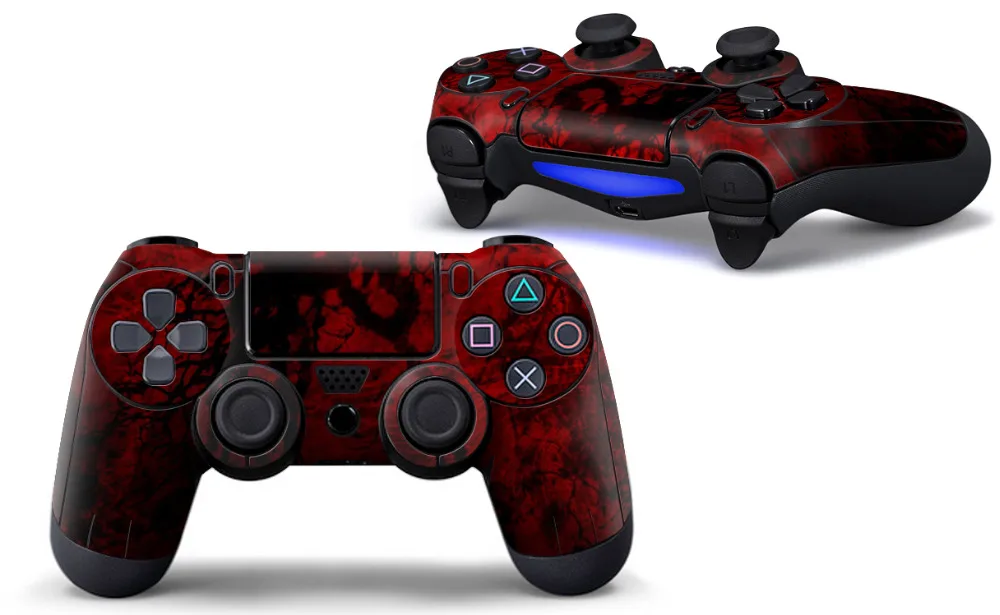 Чехол-наклейка из ПВХ Красного цвета для Sony PS4 Playstation 4 Dualshock Controller 0031 | Электроника