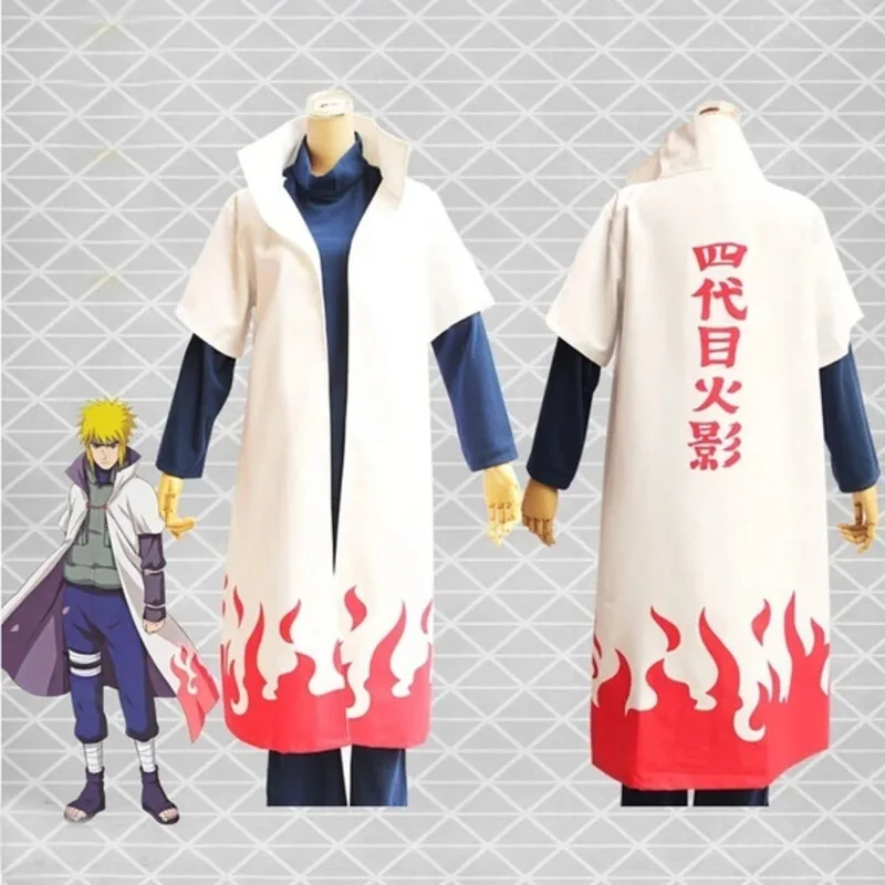 Аниме Наруто 4 го Hokage Yondaime Minato Namikaze Хэллоуин косплей костюм плащ пальто| |