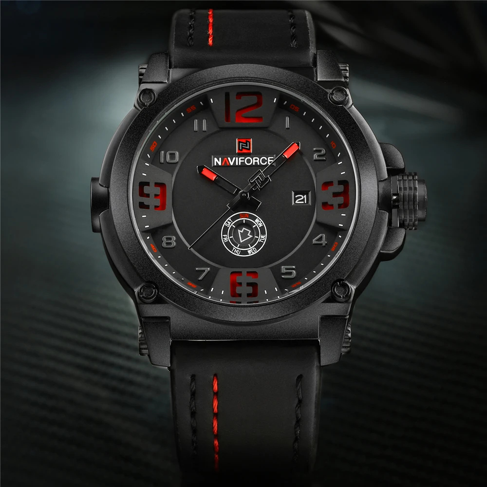 Часы наручные NAVIFORCE Мужские кварцевые Брендовые повседневные спортивные