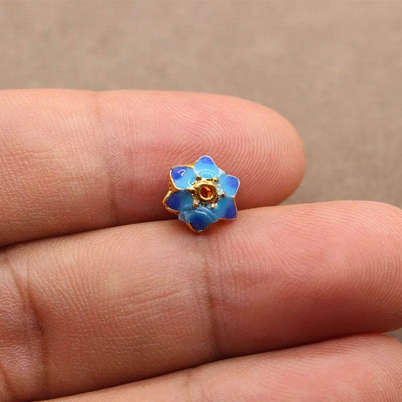 6x8 мм 10 шт. Перегородчатые Полые бусины с цветочным орнаментом аксессуары сделай