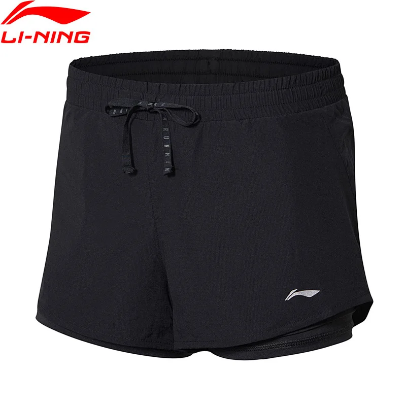 Li-Ning женские спортивные шорты для бега обычная посадка 89% нейлон подкладка из