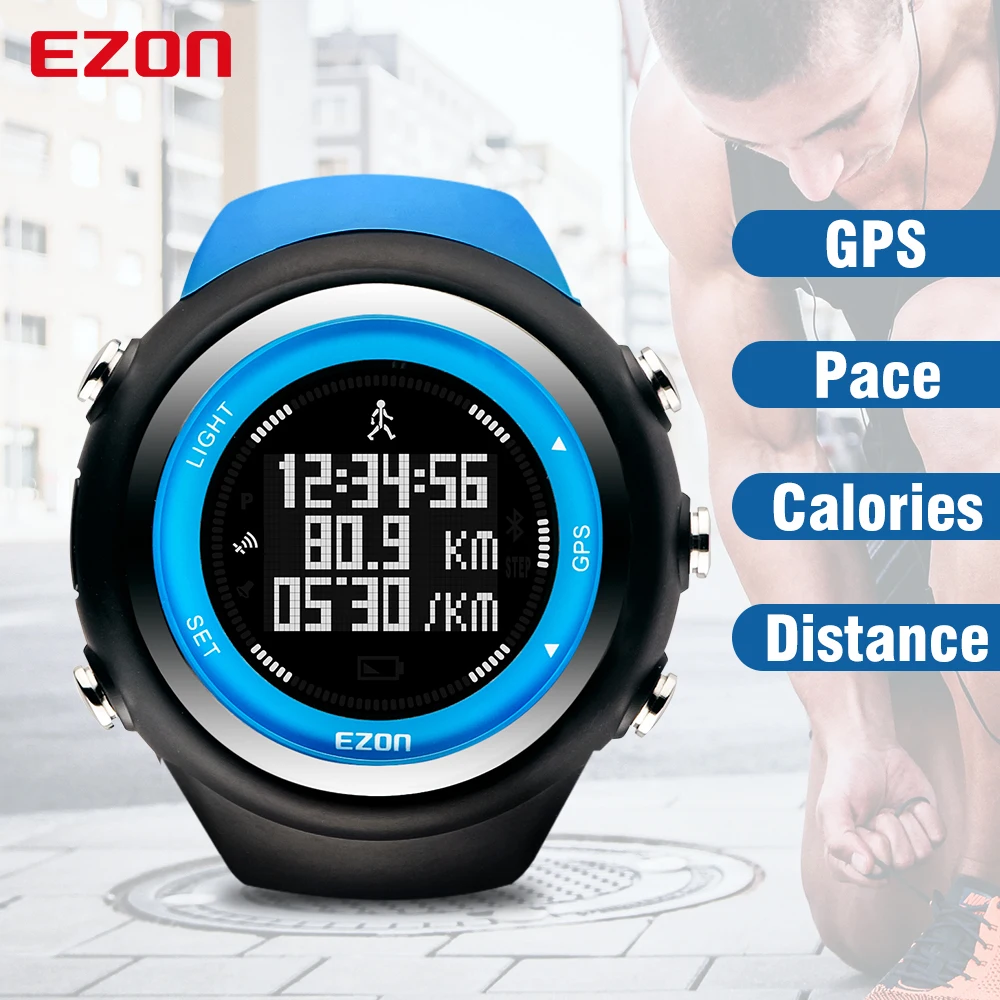 EZON GPS таймер расстояние скорость темп Калории монитор для мужчин и женщин мужские