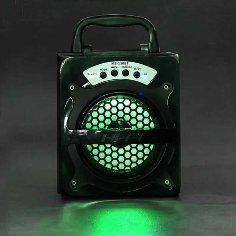 Черный музыка Колонки ms 130bt Bluetooth Беспроводной Портативный Динамик Super Bass с USB TF AUX
