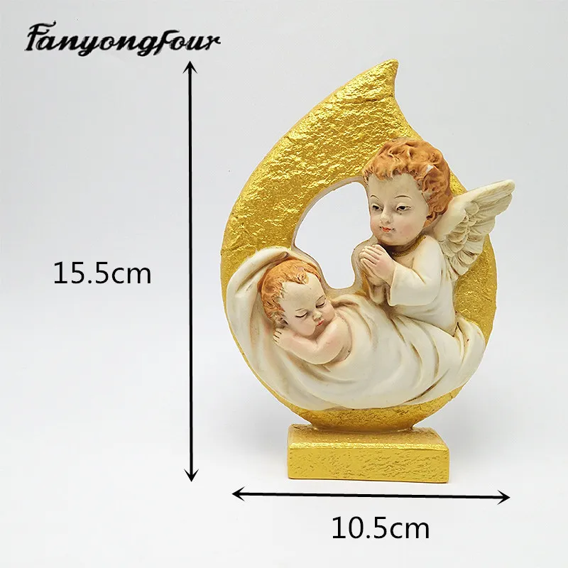 Силиконовая форма для выпечки тортов Angel из смолы гипса шоколада свечей конфет
