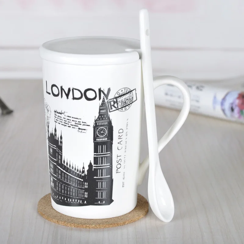 YeFine большой вместимости для чая чашки и кружки винтажные строительные