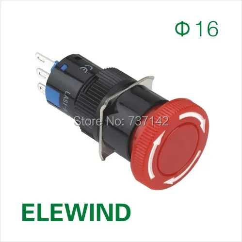 ELEWIND 16 мм Кнопка аварийной остановки (PB161Y 11TS/R)|buttons buttons|button 16mmbutton stops |