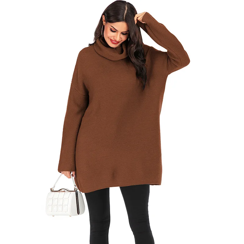 Женский трикотажный свитер с отложным воротником размеры s-xl | Женская одежда