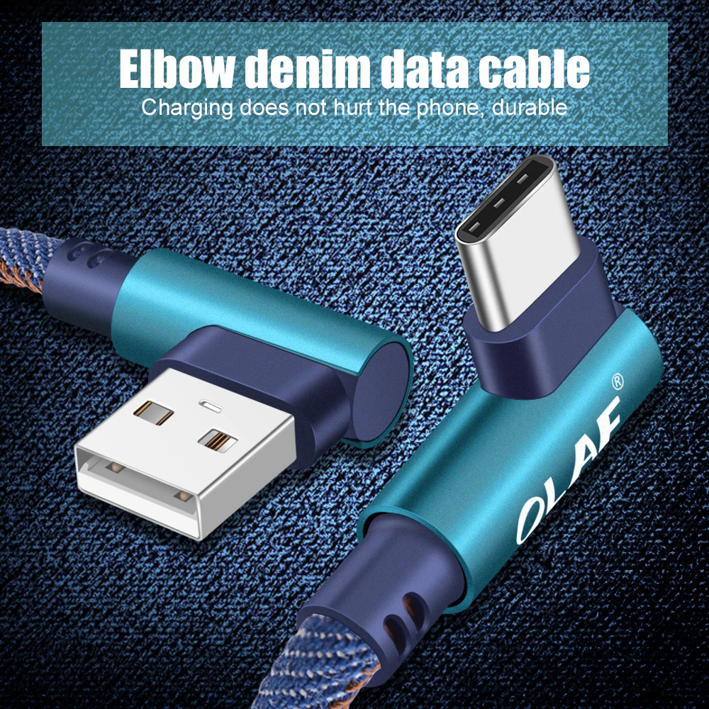 Кабель USB Type C 90 градусов для Samsung Galaxy S10 S9 кабель быстрой зарядки и передачи данных
