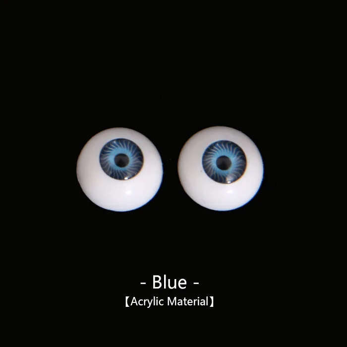 Blue acrylic Новое поступление BJD Eyeball Размер 1/3 1/4 1/6 1/8 высокое качество SD MSD светильник серый темно-зеленый красный фиолетовый дымчато-серые глаза - Цвет: Blue acrylic