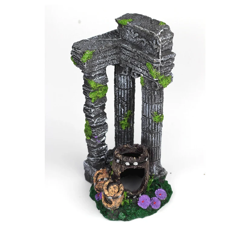 Размер L греческие руины храма Афина Римская империя остается 13*13*24 см украшения