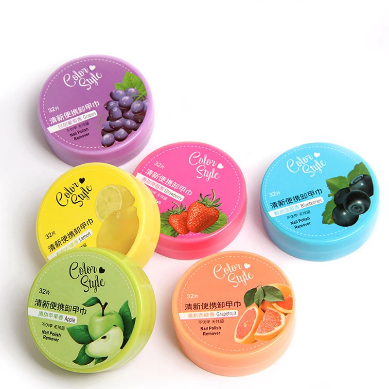 32 накладки/коробка портативный дорожный бренд для снятия лака ногтей Clearner гель