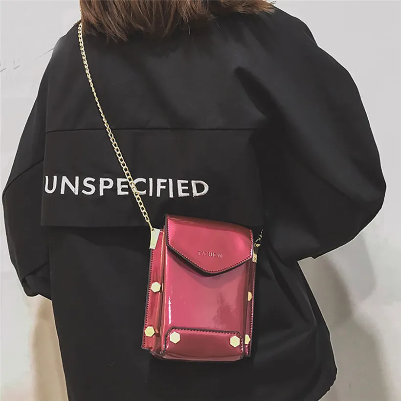 2019 модная шикарная простая сумка из искусственной кожи дизайнерский квадратный