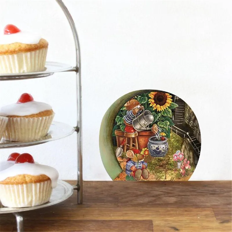 Забавные наклейки с отверстием для мыши украшение угла стены подарок детей