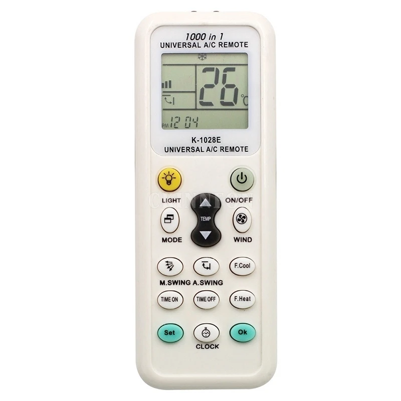 

200Pcs/Lot K-1028EH CHUNGHOP 1000 IN 1 Universal A/C Remote Controller for Air Conditioner LED Backlight