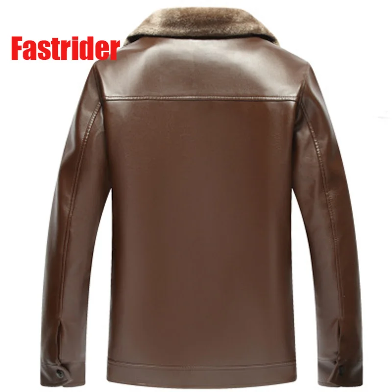 Новинка Зима 2018 модное кожаное мотоциклетное меховое пальто для мужчин среднего