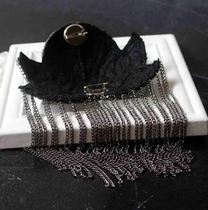 2pcsHandmade A61 epaulette ювелирные изделия кисточкой большое плечо брошь погоны/погоны Шипы/блейзер аксессуары/булавка