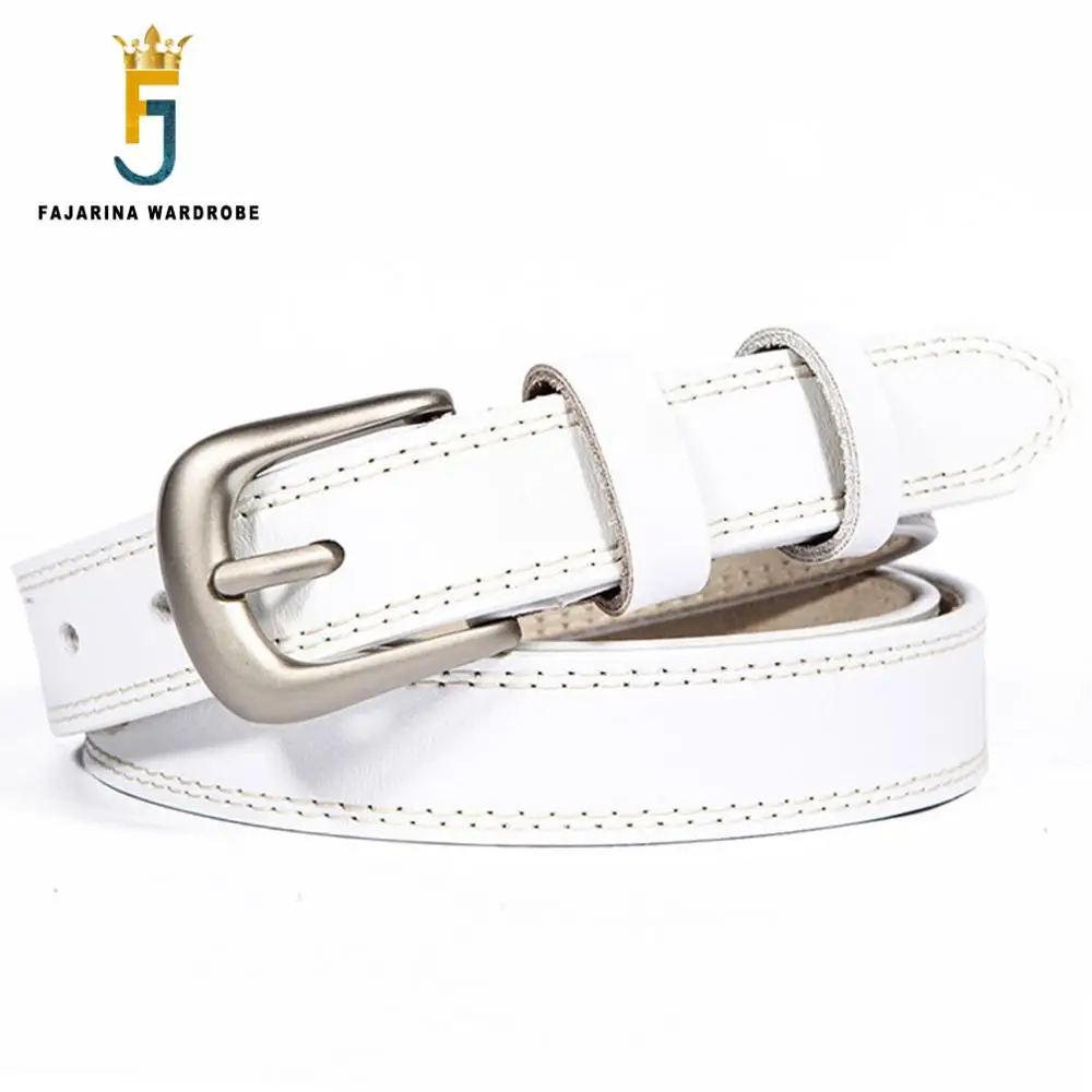 FAJARINA Ladies Quality Cowskin Leather Thin Retro Clasp Styles Cowhide Belt Casual Belts Women Women's Quality Belt N17FJ502