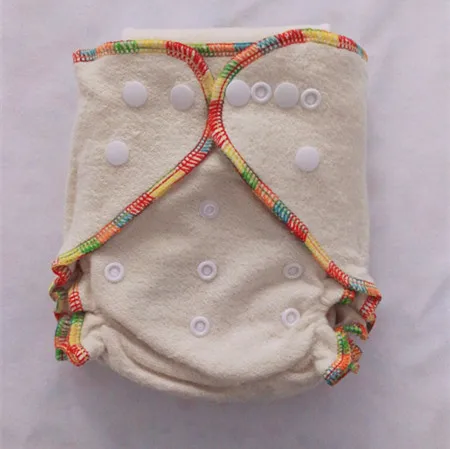 Free Shipping Cloth Diapers Hight Quality Hemp/Organic Cotton Fitted Cloth Diaper & TWO Inserts One Size Fits Double Rows Snaps