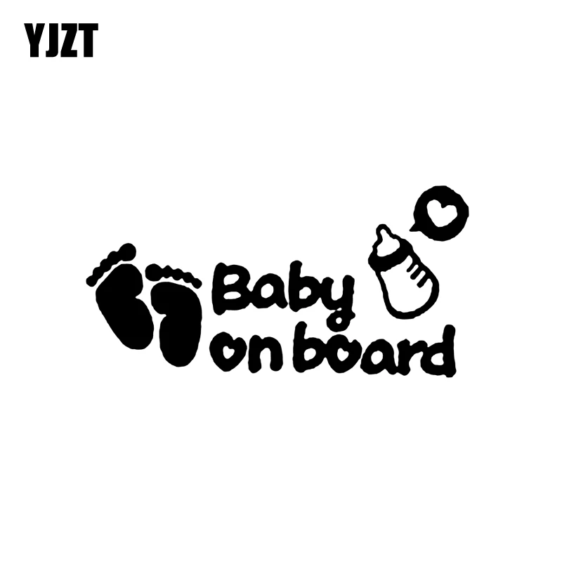 

YJZT 11,5 см * 5,9 см Виниловая наклейка на автомобиль с надписью «Baby On Board»
