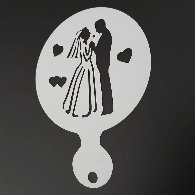4 шт. Свадебный трафарет для капучино кофе шаблон молока латте пластиковая
