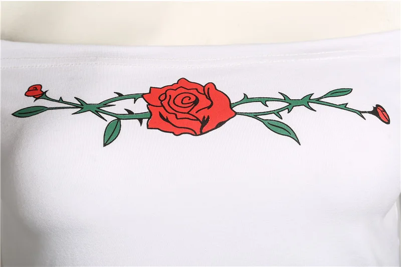 Женская футболка с цветочным принтом и открытыми плечами короткая - купить по