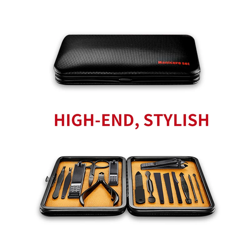 

15pcs/Set Professional Stainless Steel Nail Clipper Kit Pedicure Scissors Tweezer Knife EarPick Manicure Set Nail Art Tools NT93