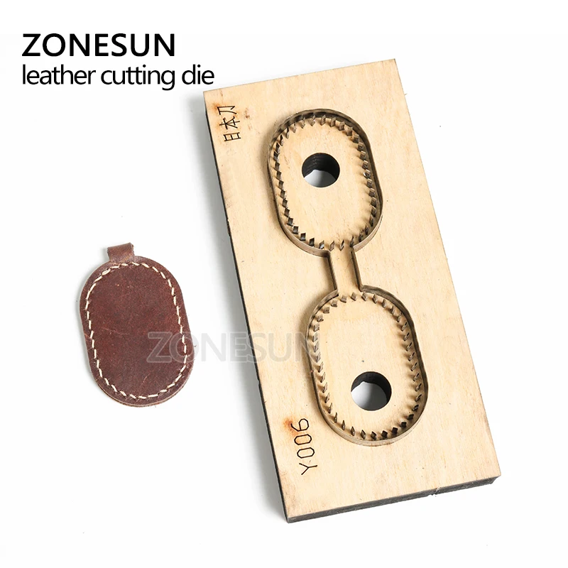 ZONESUN Y006 заказной штамповочный станок для резки кожи кольцо в форме ключа