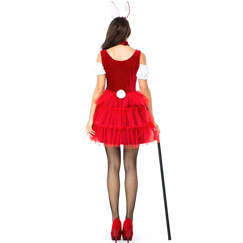 Женское сексуальное Пышное Платье с кроликом для девочек костюмы