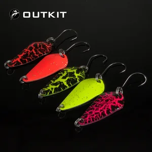 OUTKIT, 5 шт., смешанные цвета, 3 см, 3 г, рыболовная блесна, наживка, приманка, искусственная приманка для форели, рыболовные снасти
