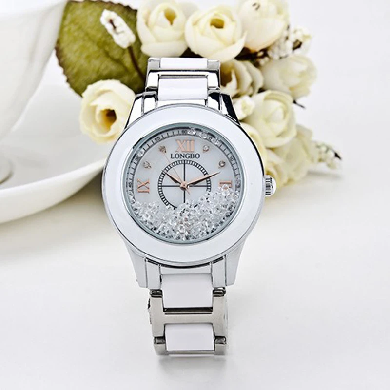 Роскошные Белые Керамические Водостойкий Керамический Спорт Женщины Наручные