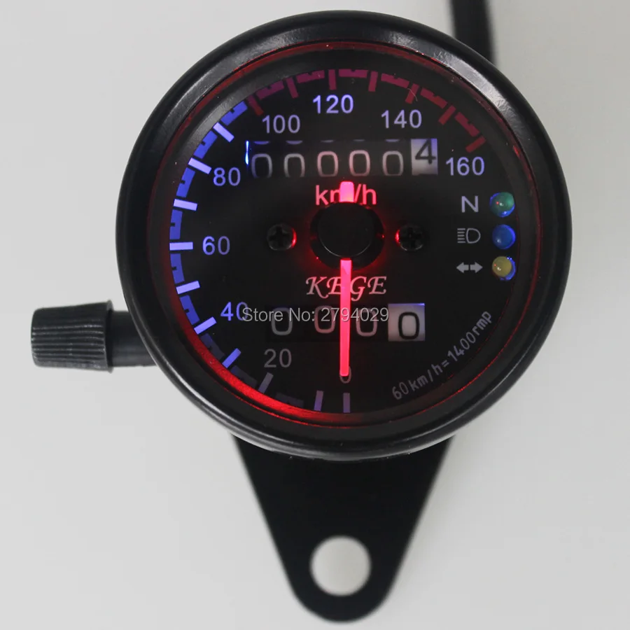 Бесплатная доставка двойной одометр спидометр мотоцикла светодиодный Подсветка