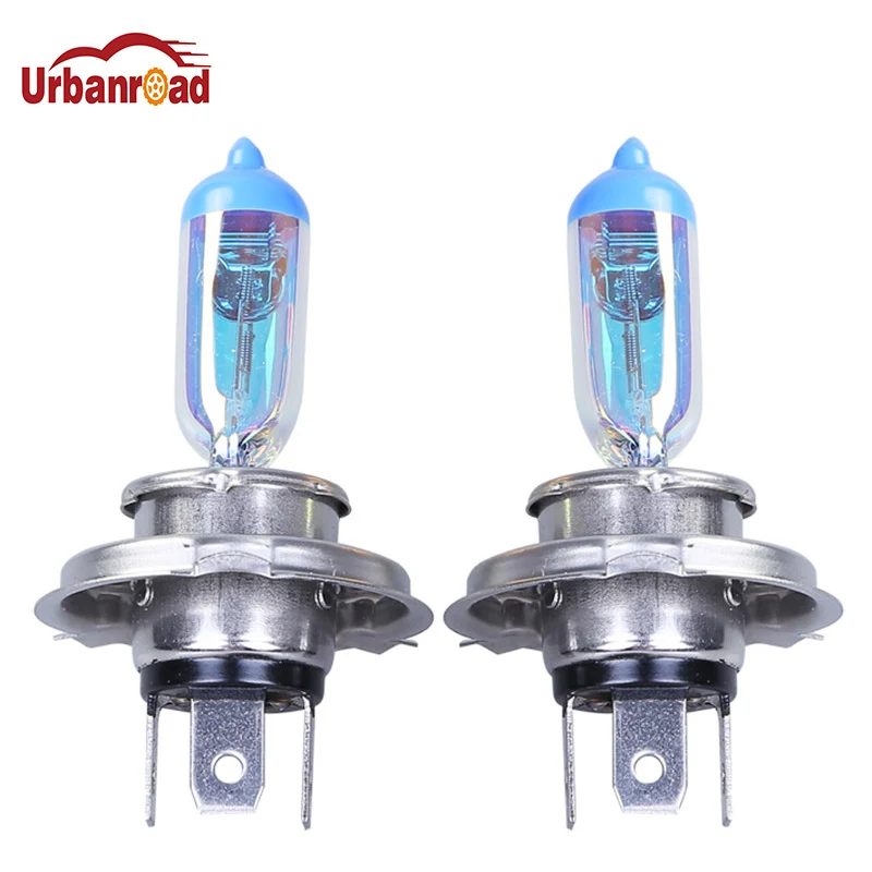 

Urbanroad 1PCS Car Halogen Lamp H4(P43t) 12V/55/60W For Universal Replacement Rainbow Color Headlight Fog Light Car Accessories