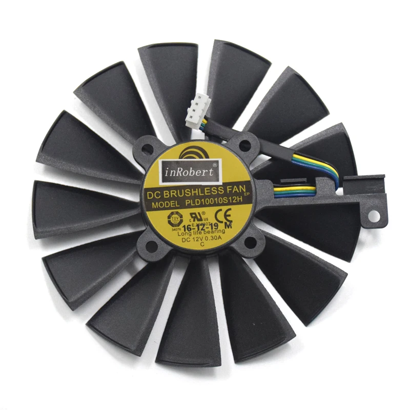 Вентилятор охлаждения для игровой видеокарты 95 мм T129215SM PLD10010S12H ASUS STRIX RX 470 580 570 GTX