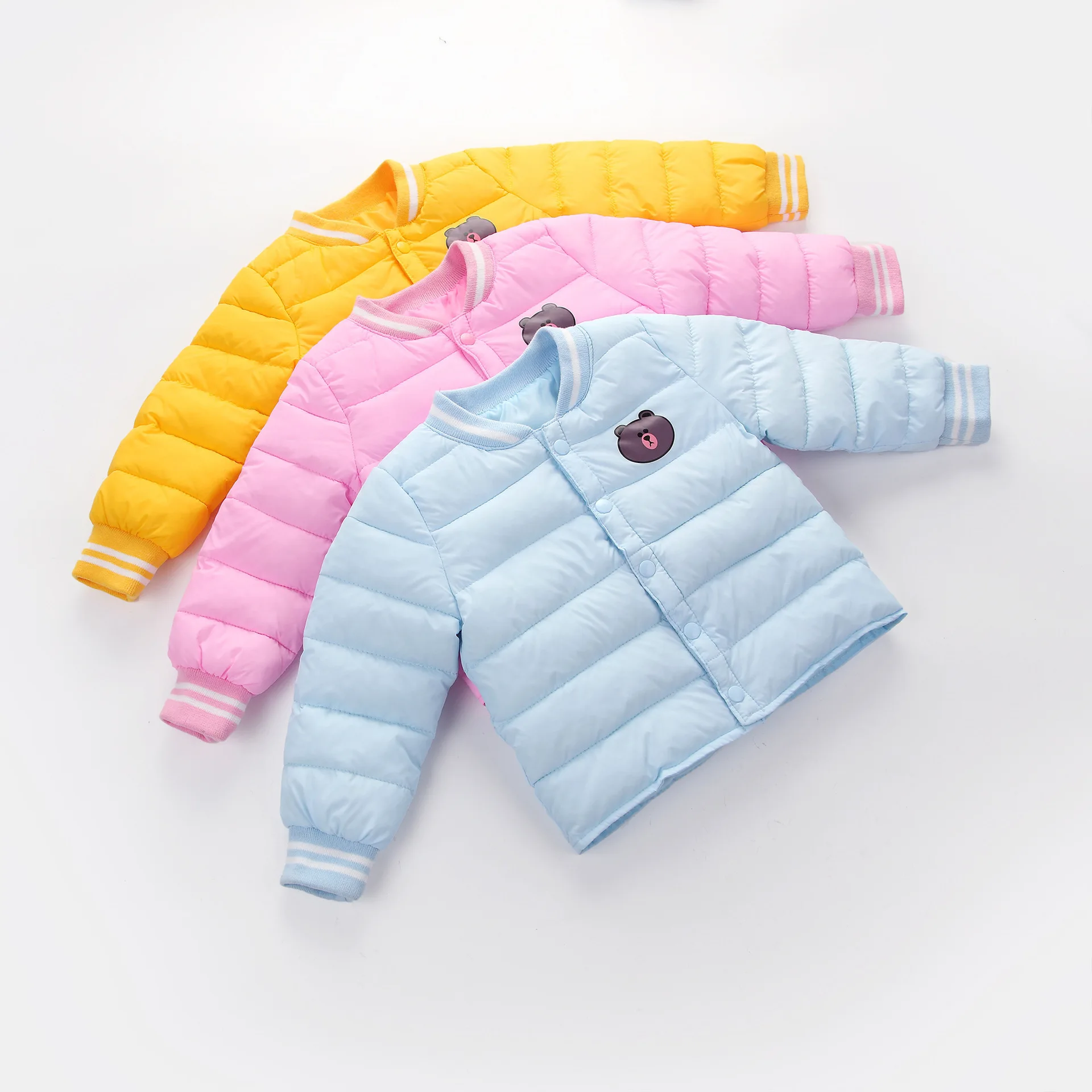 Детские зимние теплые пальто хлопковые плотные топы для маленьких девочек