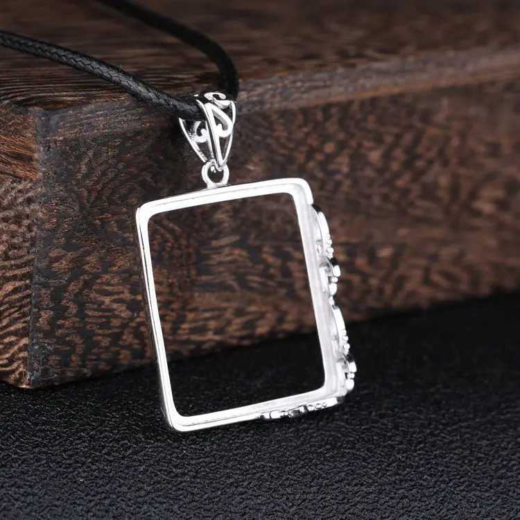 Стерлинговое Серебро 925 белый золотой цвет полукрепление кулон для 22x25 мм