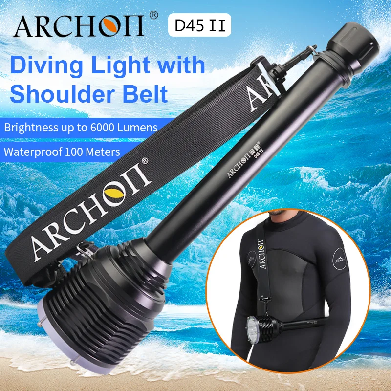 Фонарик ARCHON D45 II 26650 лм литий ионный аккумулятор 210|Профессиональное освещение| |