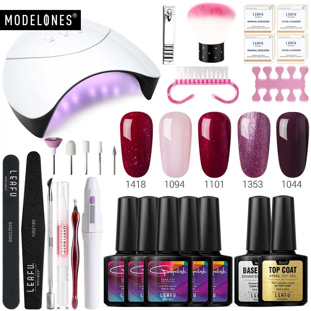 Modelones 20 шт./лот электрическая дрель УФ гель для ногтей лак Led лампа Наборы!