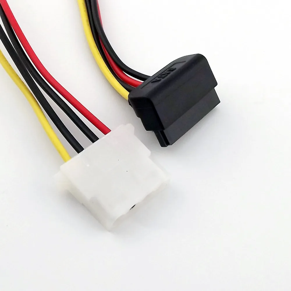 20x IDE 4 контактный разъем Molex к SATA 15 90 градусов прямоугольный адаптер питания для