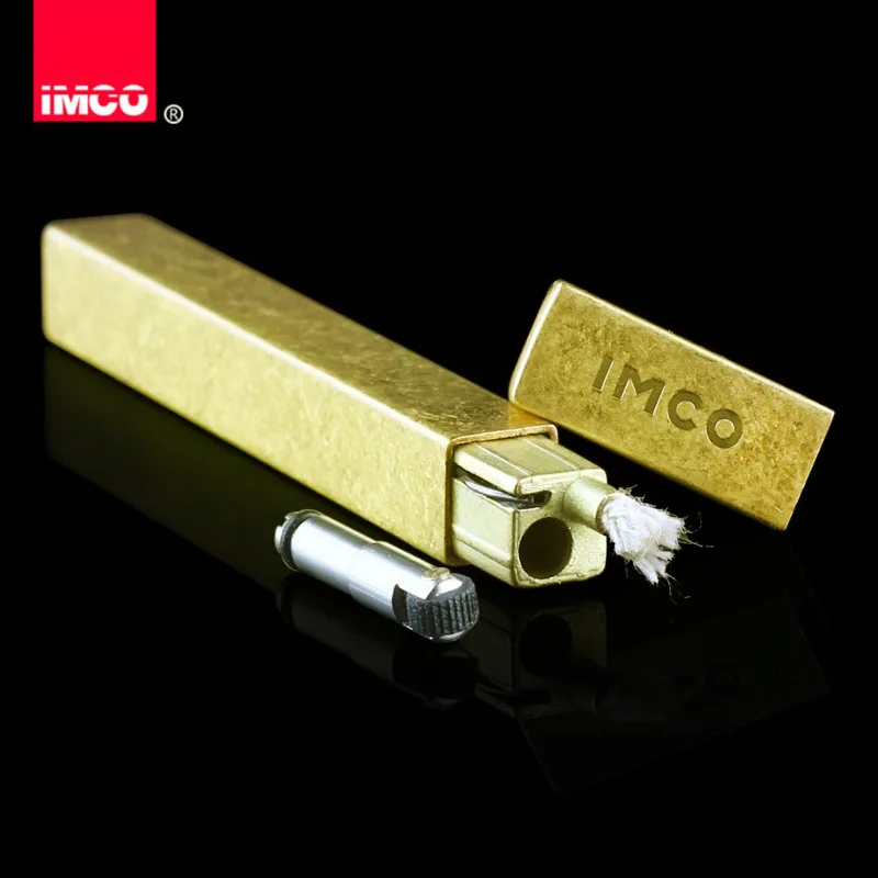 Тонкая оригинальная бензиновая Зажигалка IMCO портативная медная тонкая для