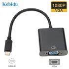 Кабель-адаптер Kebidu Type C-VGA, USB 3,1-VGA адаптер для Macbook, 12 дюймов, Chromebook Pixel Lumia 950XL, горячая распродажа