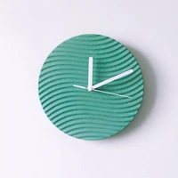 silicone molds cement wall clock round concrete clock molds diy home furnishing craft 26263cm