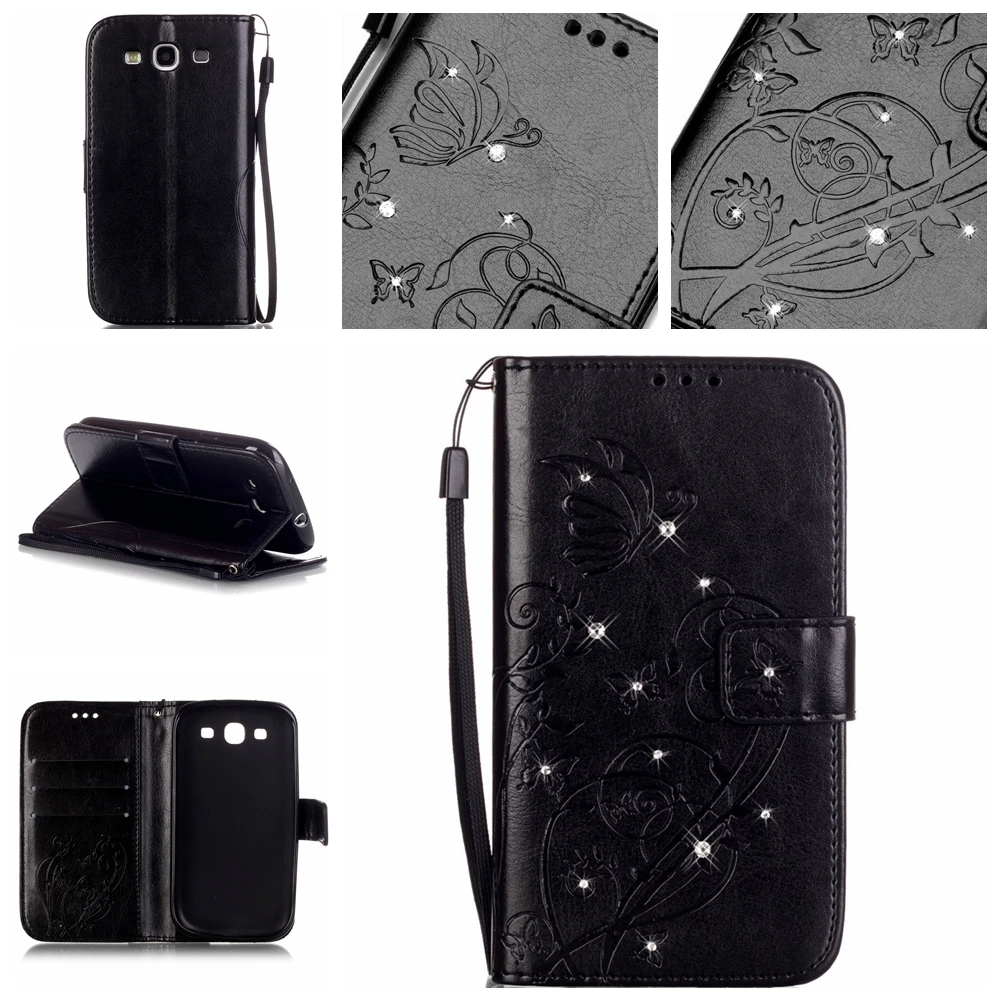 Для Samsung S3 S4 S5 мини-чехол с откидной крышкой бумажником бабочкой и цветком