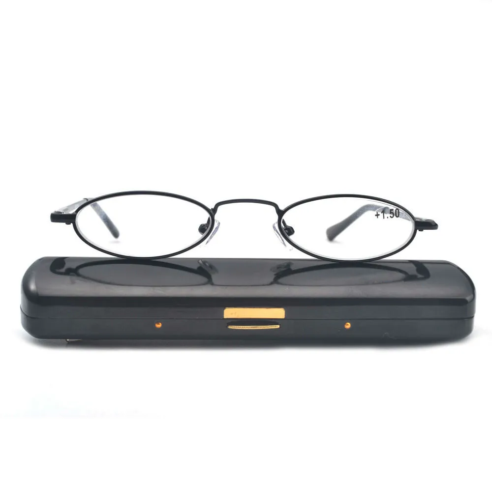 2019 Mini Full Rim Reading Glasses Optical Presbyopic Eyeglasses Diopter +100 To +400 black Frame Small Round with box FML | Аксессуары