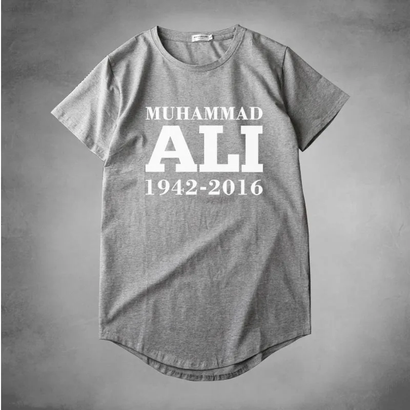 Уличная известный бренд хип-хоп стиль тройники Muhammad Ali сувенирная футболка