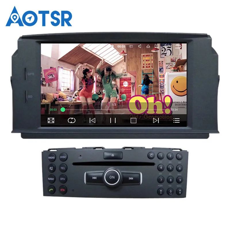 Android 9,0 автомобильный dvd-плеер для MERCEDES BENZ C Class C200 C180 C220 C230 W204 видео Автомобильный gps Радио Передняя панель dvd плеер Авто